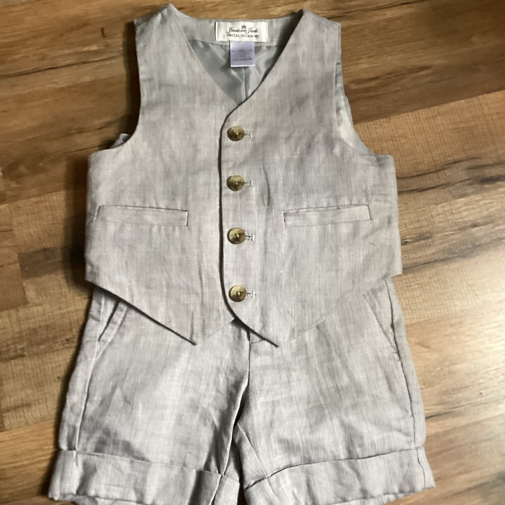 Janie & Jack Special Occasion Linen Short Set
